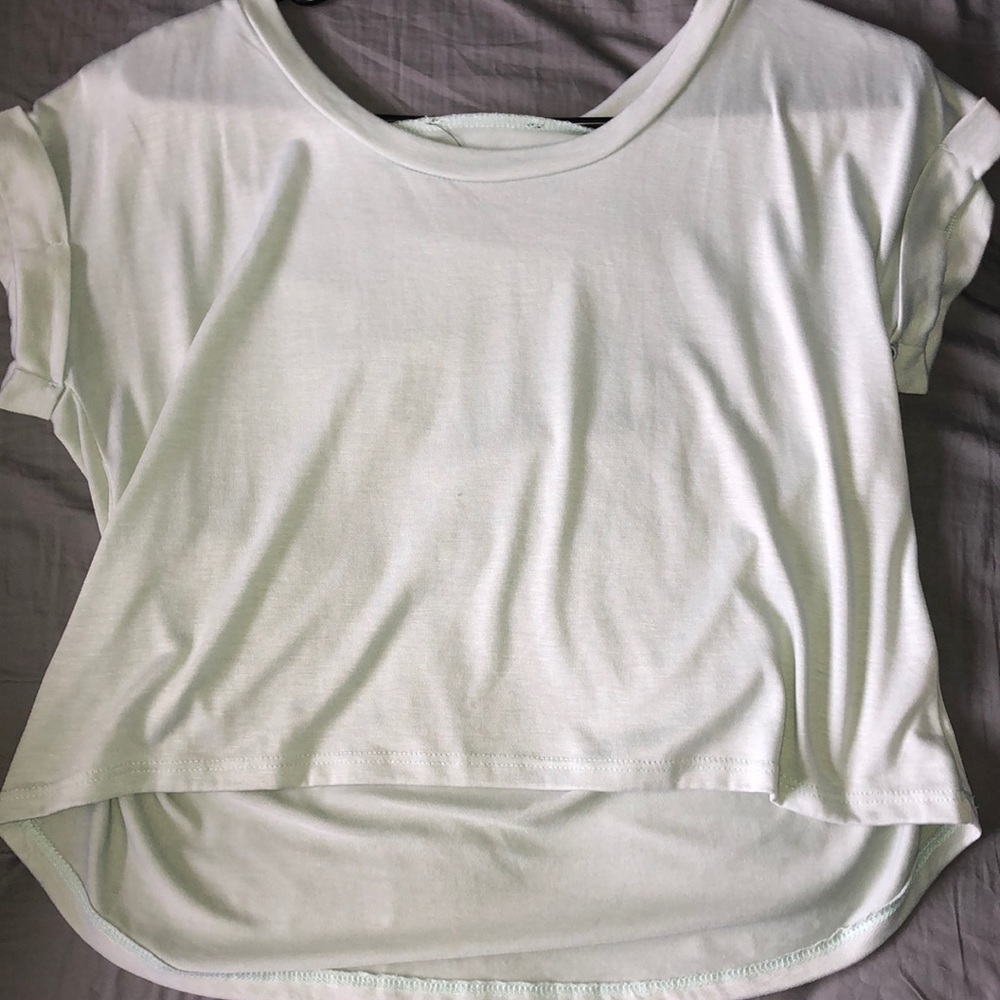 Cropped teal t-shirt